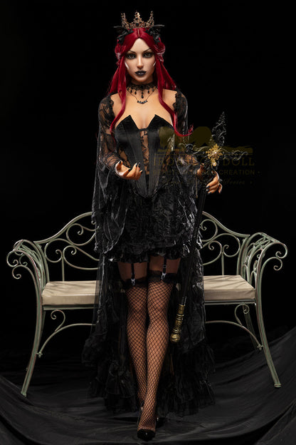 Rosalind -169cm(5'54")  C-cup Full Silicone Charming Vampire Sex Doll  Dark Tanned - Irontech Doll