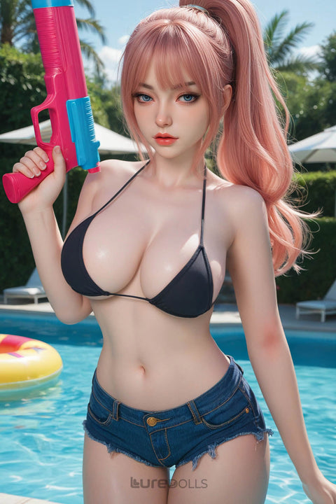 164cm/5'5" D-cup Full Silicone Sex Doll(Movable Jaw Head)-SY Doll-Natalie
