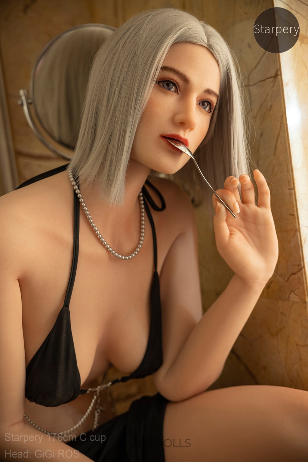 176cm/5'9" C-cup Silicone Head(Movable Jaw Head) Sex Doll-Starpery Doll