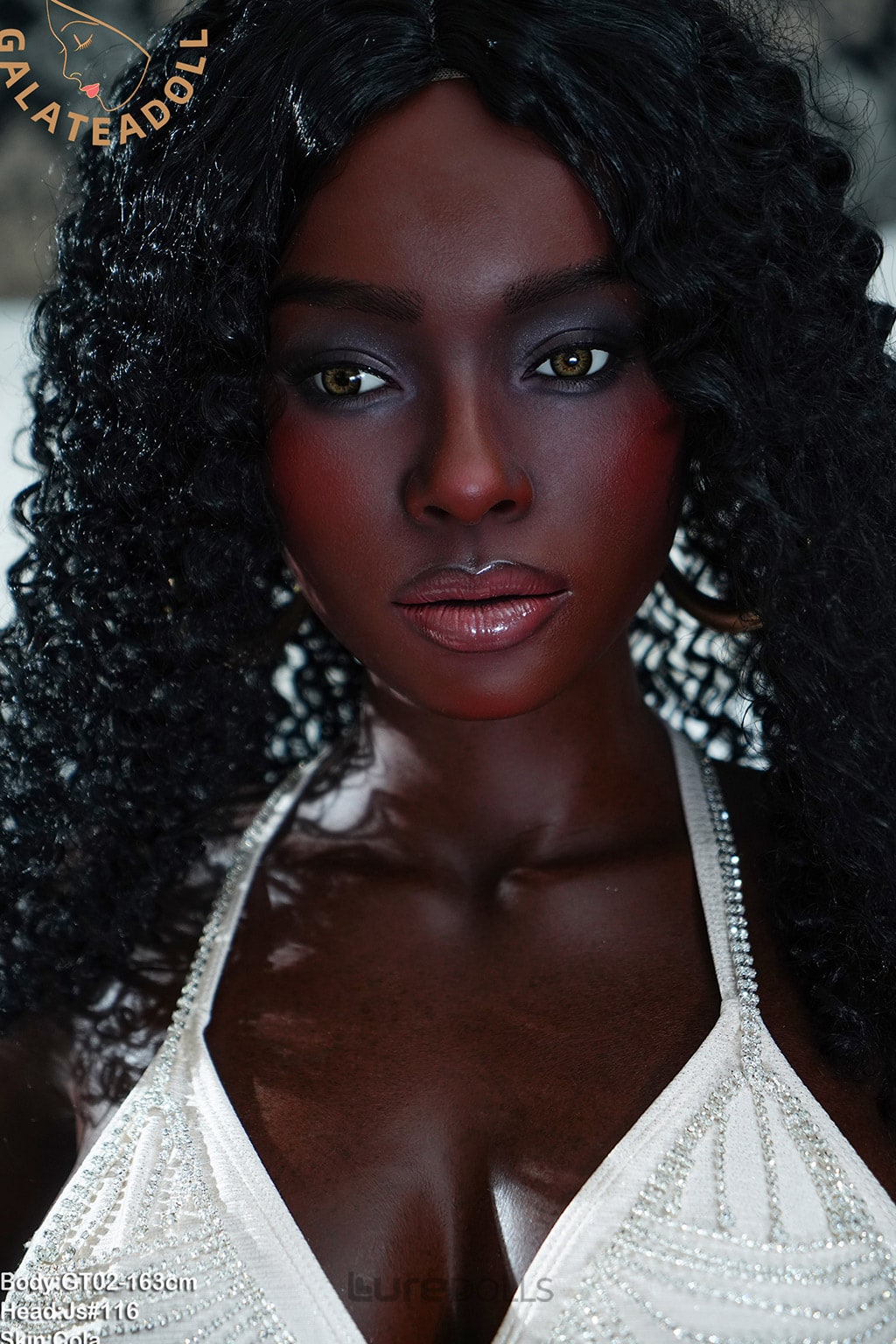 163cm/5'4" D-cup Full Silicone Sex Doll-Galatea Doll(black)