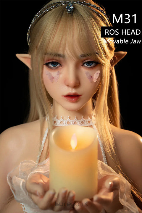 Mary-150cm/4'11" A-cup(Flat Chest) Full Silicone Sex Doll(Movable Jaw Head)-SY Doll(in Stock)-Mary
