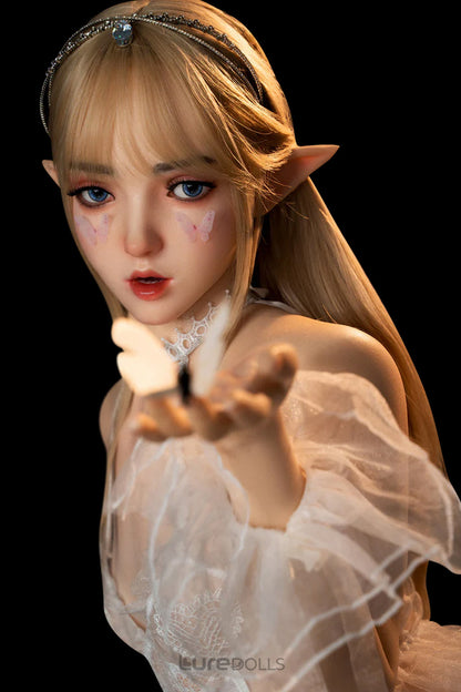 Mary-150cm/4'11" A-cup(Flat Chest) Full Silicone Sex Doll(Movable Jaw Head)-SY Doll(in Stock)-Mary