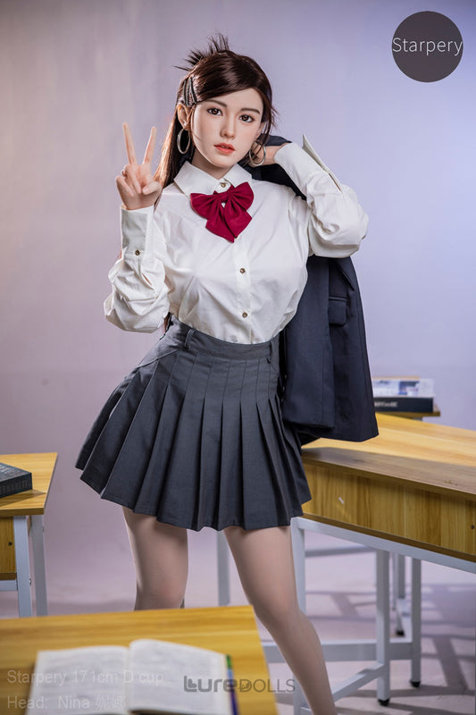 Nina-171cm/5'7" D-cup Silicone Head Sex Doll-Starpery Doll