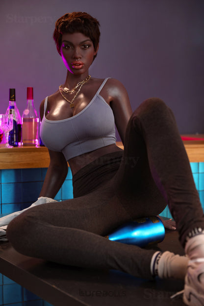 174cm/5'9" G-cup Silicone Head Sex Doll-Starpery Doll(black)
