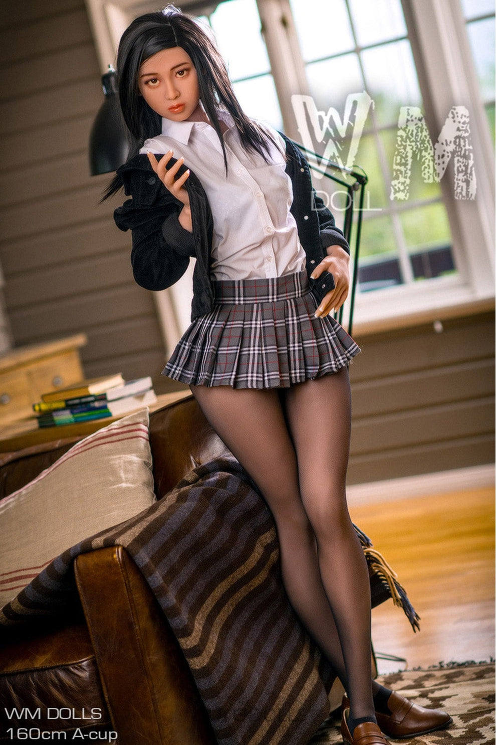 160cm/5'3" A-cup S-TPE Sex Doll Angela Gel Breasts Tan-WM Doll(in Stock)-Angela
