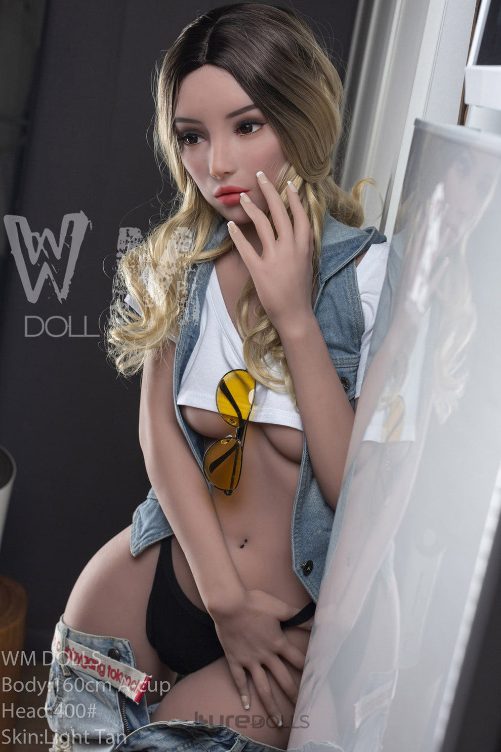 160cm/5'3" A-cup S-TPE Sex Doll Gel Breasts Tan-WM Doll(in Stock)-Bonny
