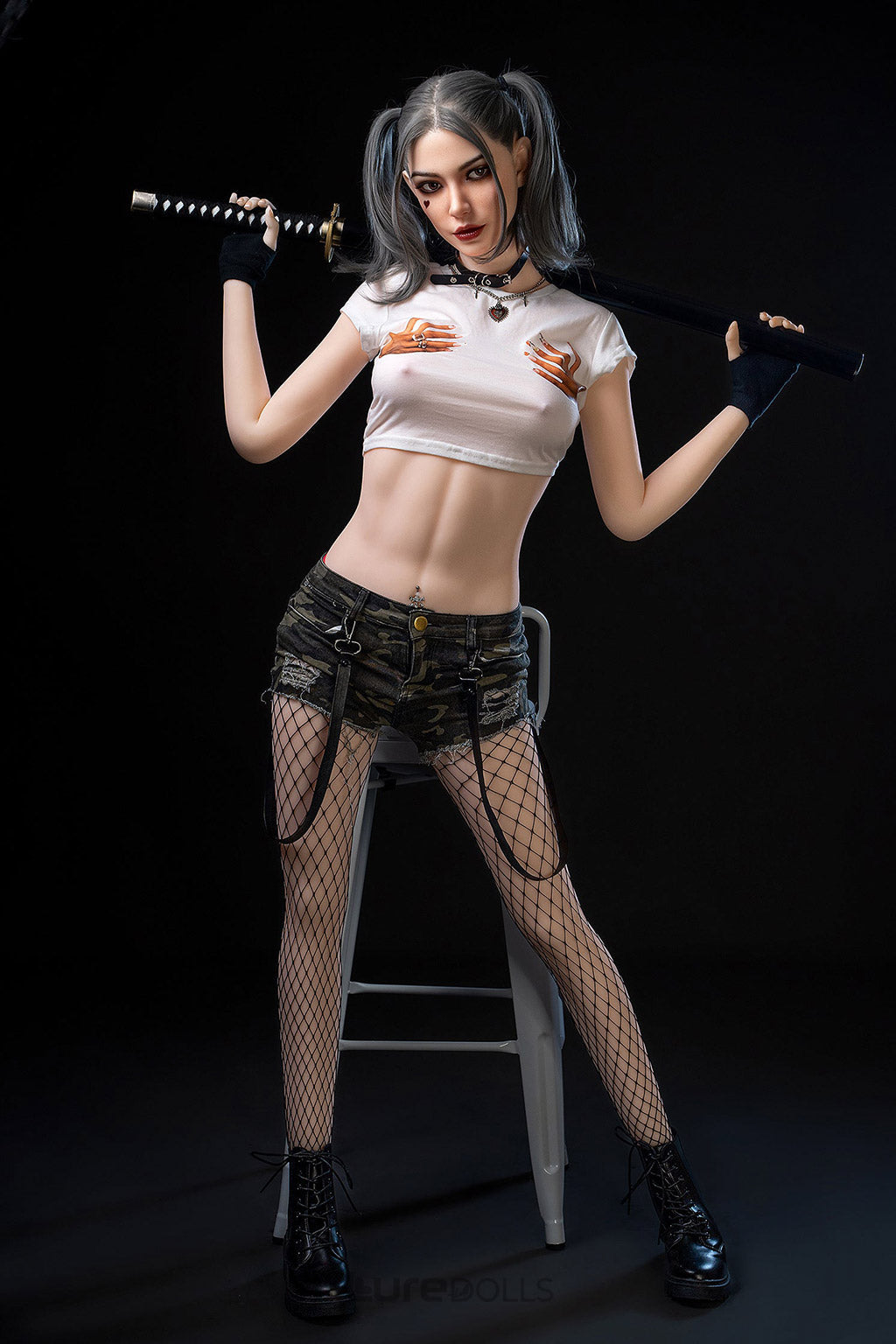 173cm/5'8" C-cup Silicone Head+TPE Body Sex Doll(Movable Jaw Head)-SY Doll